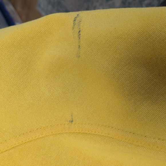 Vintage Yellow Cat Caterpillar Hoodie M - Picture 10 of 12